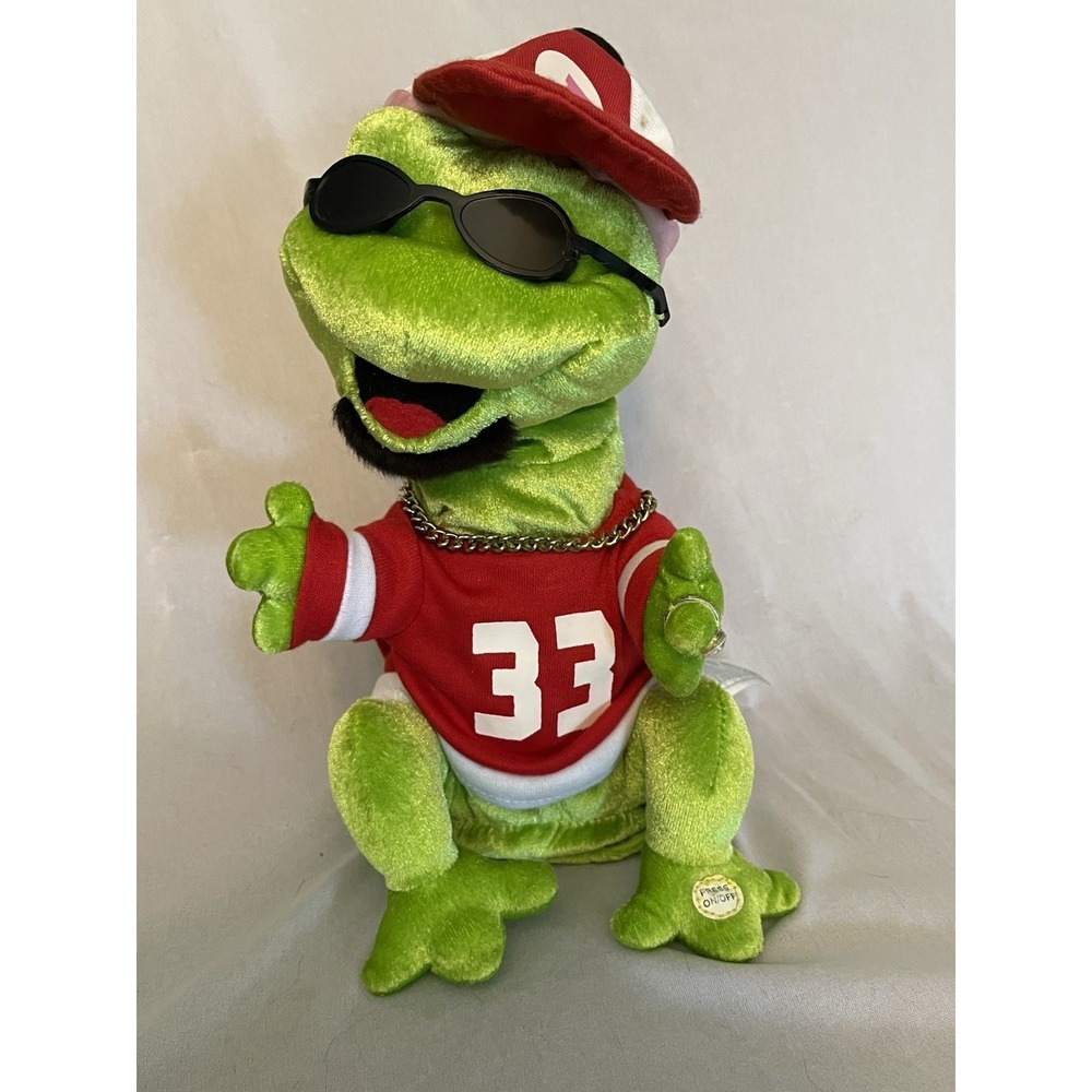 Gemmy Frogz Hip Hop Dancing Frog Jump Around Goatee Sings Dances Rare Works